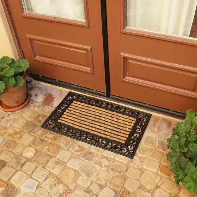 Casablanca Rubber Cocoa Mat with Double Entrance Door