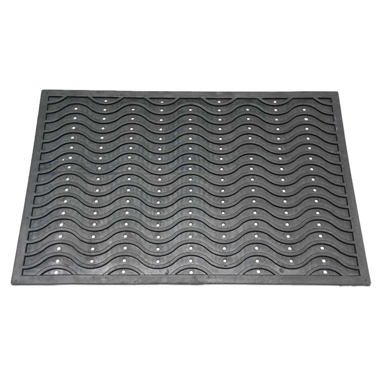 Full View of Dura Scraper Wave Rubber Door Mat