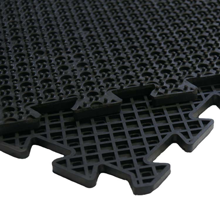 Top and Bottom Textures of an Eco Drain Interlocking Rubber Drainage Tile