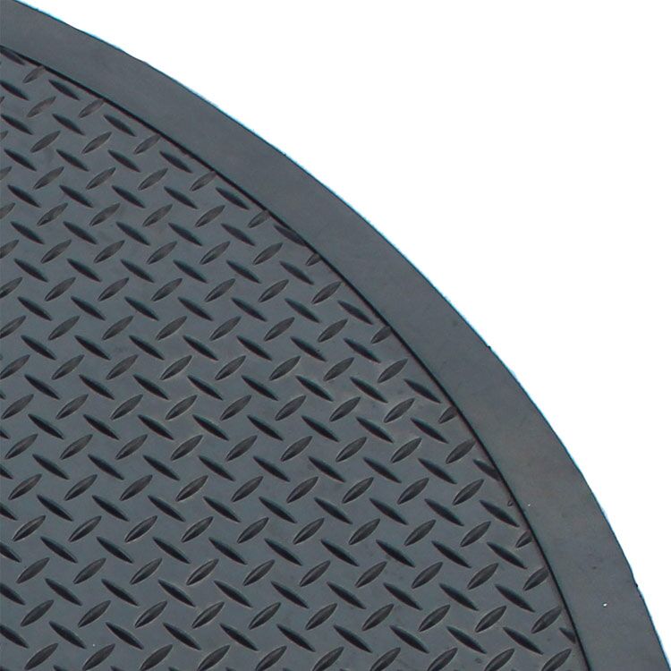 Close Up of the Gas Station Mat to Show Diamond Plate Texture