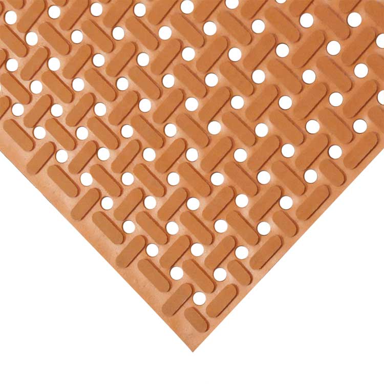 Arial Close Up Corner Shot of an Orange Paw Grip Rubber Runner