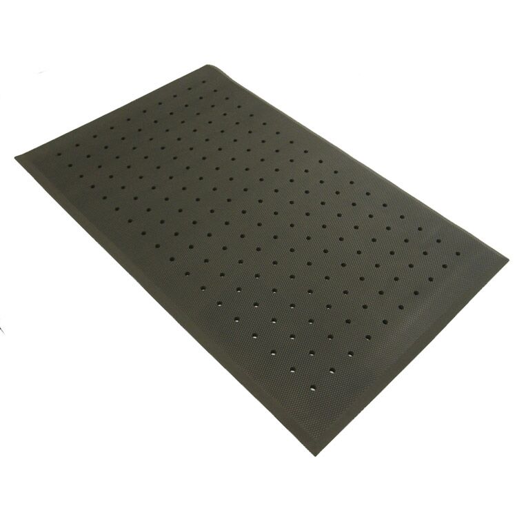 Angled Full Product Shot of a Black Soft Cloud Drainage Mat