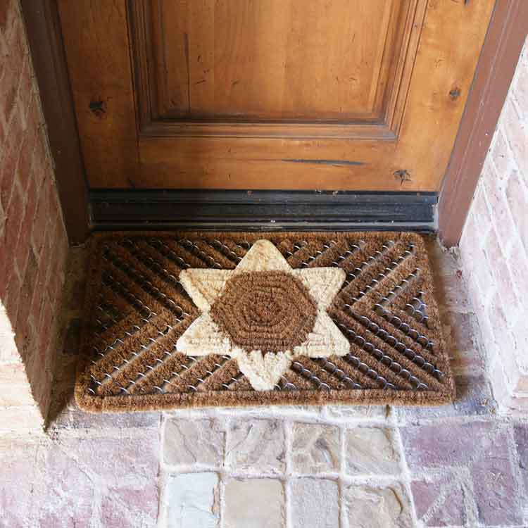 Valencia Coir Door Mats Close Up on Brick Entrance