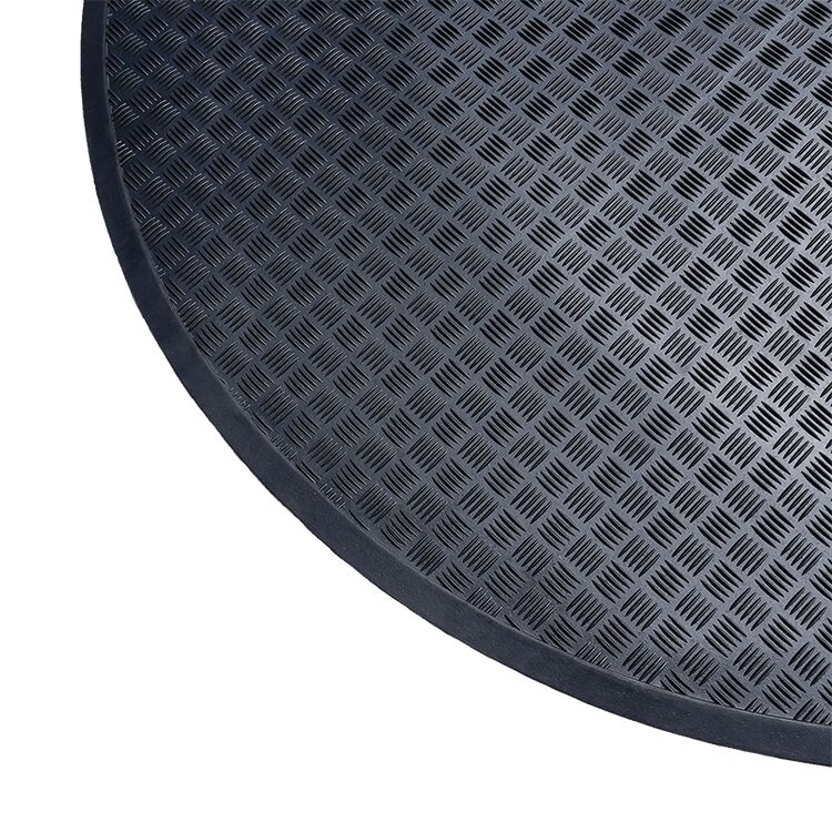 Border Shot of a Gas Station Mat to show Diamond Plate Texture