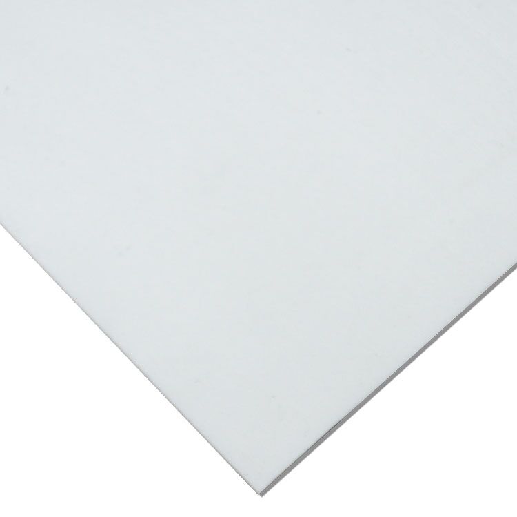 Close Up Texture View of Silicone Commercial Grade Rubber Sheet with Durometer 50A in White