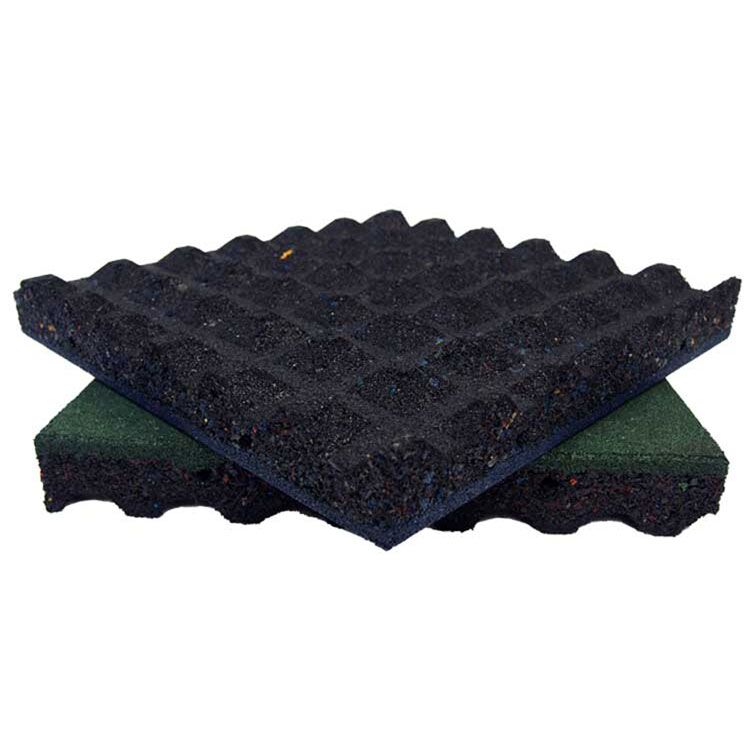 Top and Bottom Textures of Eco Safety 2.5 Inch Rubber Playground Surfacing