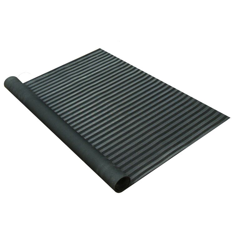Black Fishbone Pattern Rubber Flooring Roll
