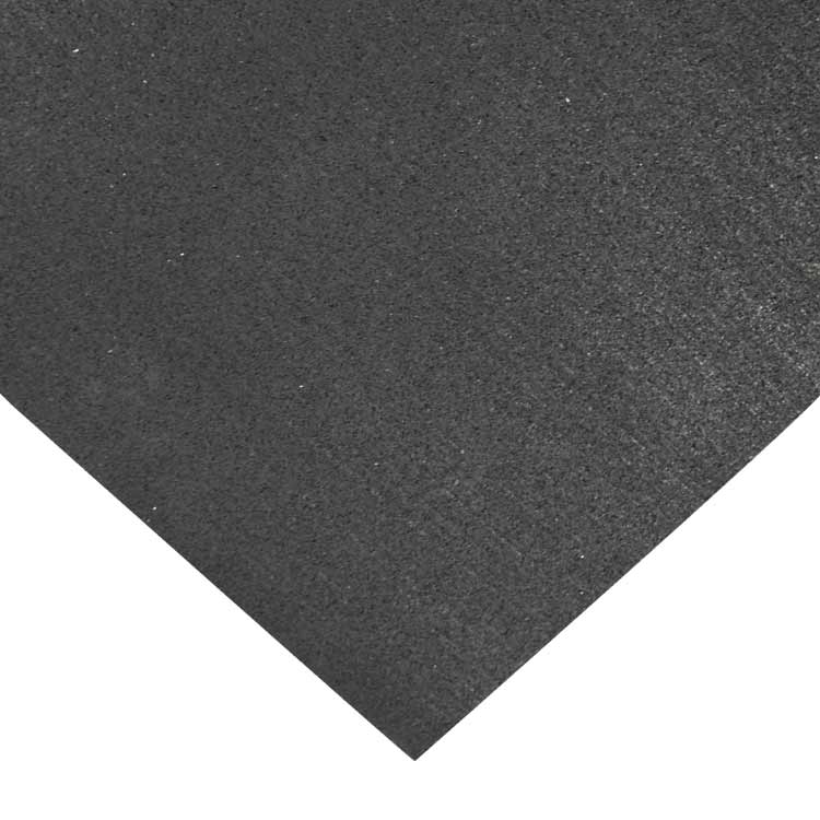 Arial Corner Shot of a Black Recycled Rubber Flooring Roll