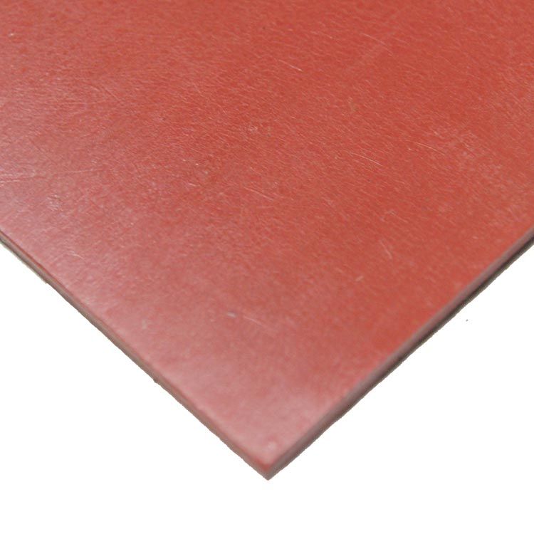 Close Up Corner and Texture View of SBR with 65A Durometer in Red