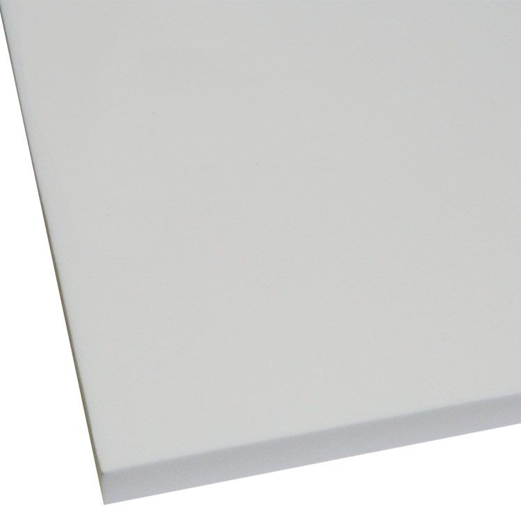 Corner of a White Closed Cell Polyethelene Rubber Sheet