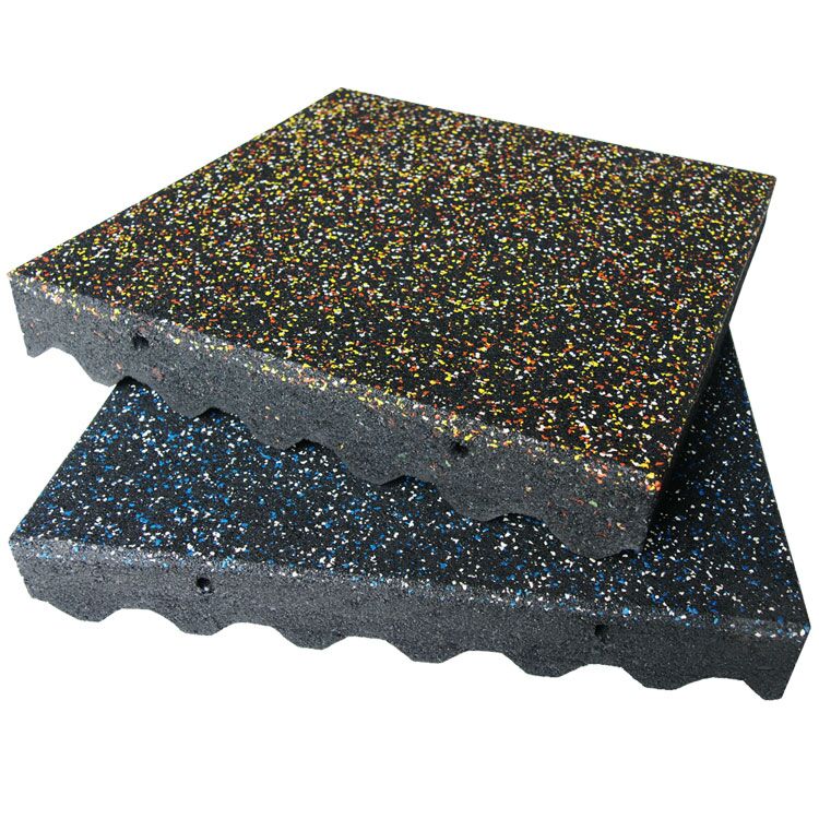 One Candy Corn Colored Eco Safety 3 Inch Tile On Top of a Blue Steel Colored Eco Safety 3 Inch Tile One Candy Corn Colored Eco Safety 3 Inch Tile On Top of a Blue Steel Colored Eco Safety 3 Inch Tile