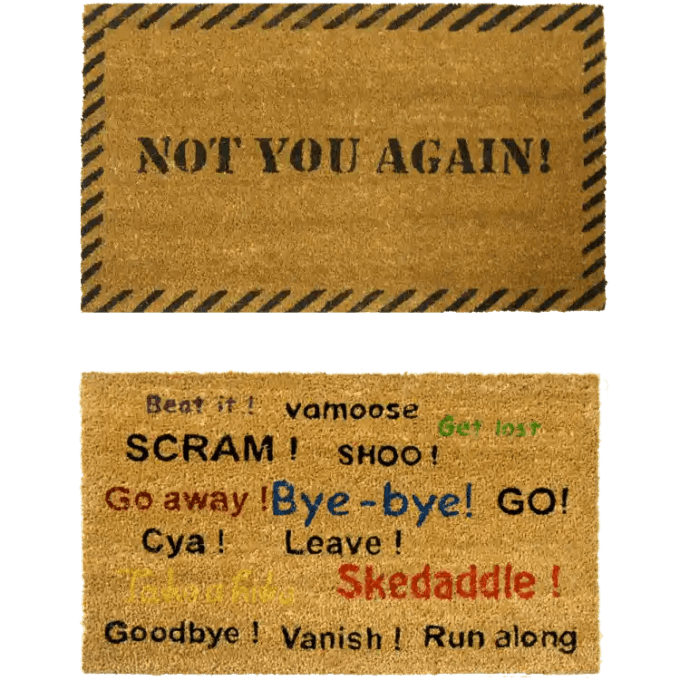 Rude Leave Door Mat Kit Rude Leave Door Mat Kit