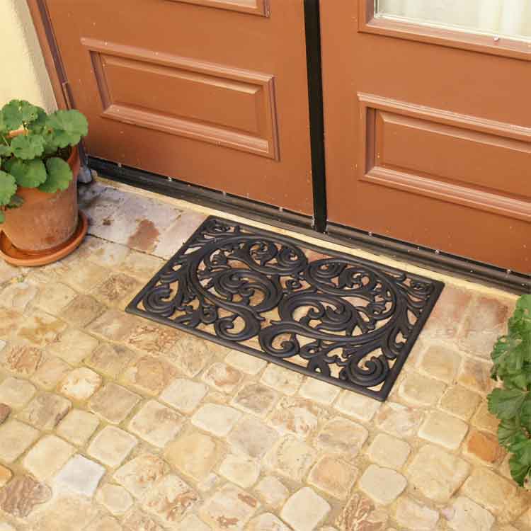 Genoa Rubber Cast Iron Mat with Double Entrance Door