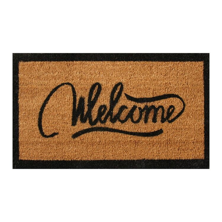 Full Product View of Welcome Mat with Modern Ribbon Design Full Product View of Welcome Mat with Modern Ribbon Design
