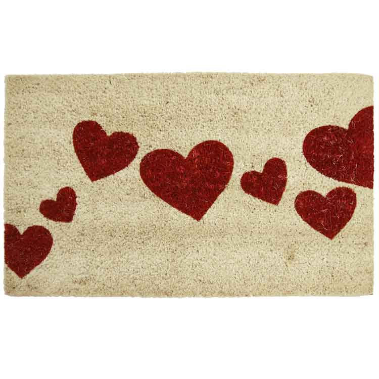 Red Hearts Doormat