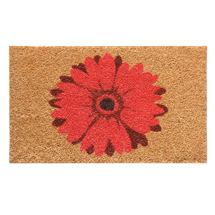 Red Daisy a Flower Door Mat Red Daisy a Flower Door Mat