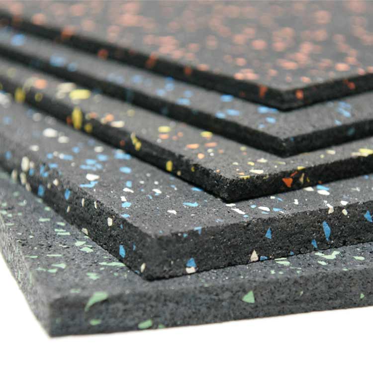 Corner Cascading View of Five Recycled Rubber Roll with Five Different Colors as Patterns Corner Cascading View of Five Recycled Rubber Roll with Five Different Colors as Patterns