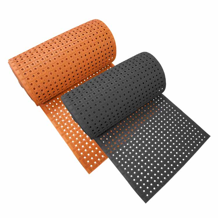A Roll of Orange and A Roll of Black Paw Grip Grease Resistant Rubber Runner A Roll of Orange and A Roll of Black Paw Grip Grease Resistant Rubber Runner