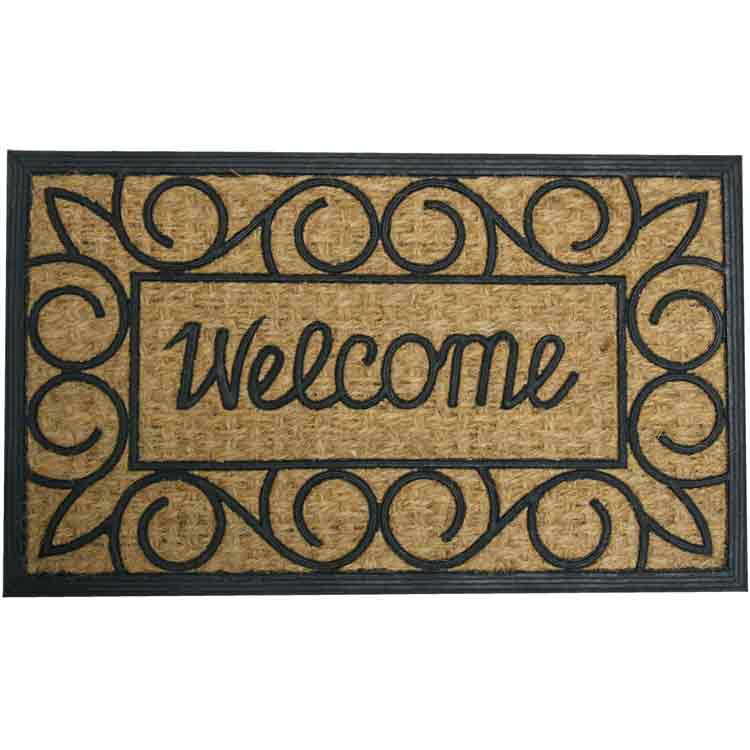 Welcome Home Again Coir Rubber Door Mat Welcome Home Again Coir Rubber Door Mat