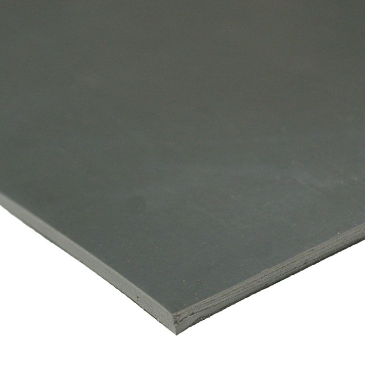 Close Up Corner View of Styrene Butadiene Rubber Sheet with 65A Durometer in Gray Close Up Corner View of Styrene Butadiene Rubber Sheet with 65A Durometer in Gray