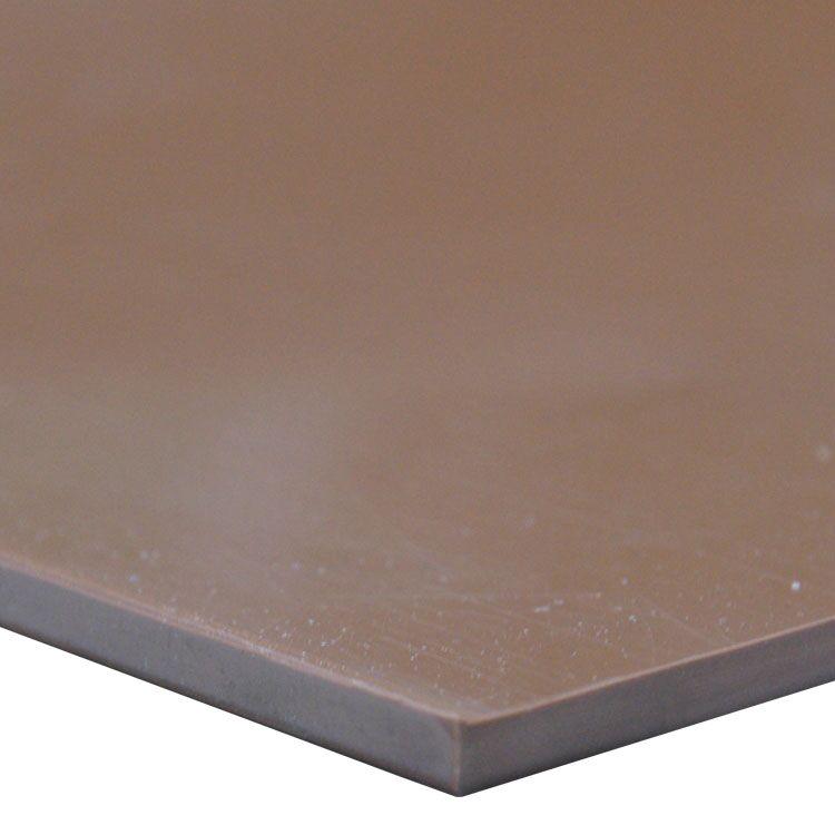 Close Up Corner Texture View of Silicone Commercial Grade Rubber Sheet with Durometer 50A in Brown Close Up Corner Texture View of Silicone Commercial Grade Rubber Mat with Durometer 50A in Brown